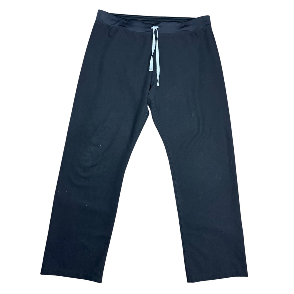 FIGS Black Straight Leg Scrub Pants Mens XL‎ Drawstring Elastic Waist Medical